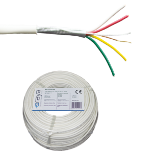 Cablu de alarma 4 fire ecranate, cupru integral, 100m – eRaya AL10422-100