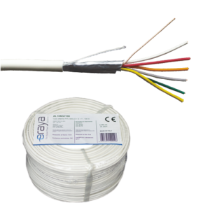 Cablu de alarma 6 fire ecranate, cupru integral, 100m – eRaya AL10622-100