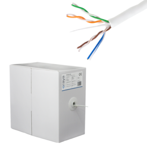 Cablu UTP, cat 5E, CUPRU 100%, 305m, 4x2x24 AWG – eRaya NET5EUT-305