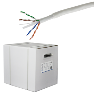 Cablu UTP DE EXTERIOR double jacket, cat 6, cupru, 305m, 4x2x23 AWG – eRaya NET6PDG-305