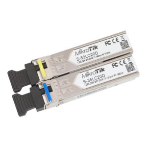 Kit 2 x Module SFP, 1.25G, SM, Simplex LC, 20km, TX:1310/1550nm, BiDi, Exterior – MikroTik S-3553LC20D