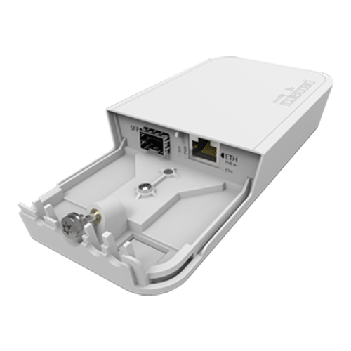 Convertor fibra-cupru Gigabit, carcasa de exterior, PoE in – Mikrotik RBFTC11