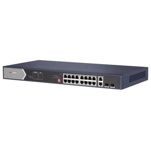 Switch 16 porturi PoE Gigabit fara management, 4 x Hi PoE, 2 x RJ45/SFP uplink Gigabit – HIKVISION DS-3E0520HP-E