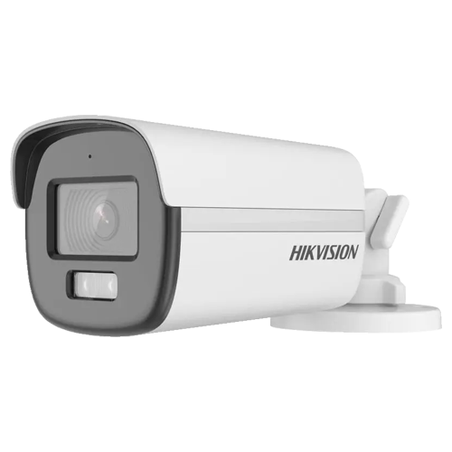 ColorVu, Dual Light – Camera analog 2MP, lentila 2.8mm, IR 40m, WL 40m, TVI/AHD/CVI/CVBS, Mic., IP67 – HIKVISION DS-2CE12DF0T-LFS-2.8mm