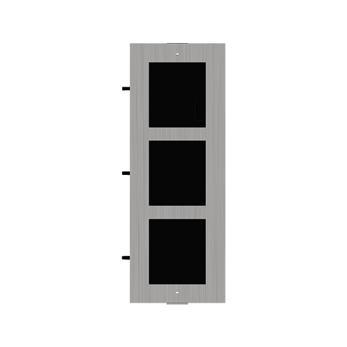 Rama montaj ingropat din otel inoxidabil, 3 module, pentru Interfon modular – HIKVISION DS-KD-ACF3-S