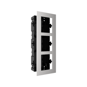 Rama montaj ingropat din otel inoxidabil, 3 module, pentru Interfon modular – HIKVISION DS-KD-ACF3-S