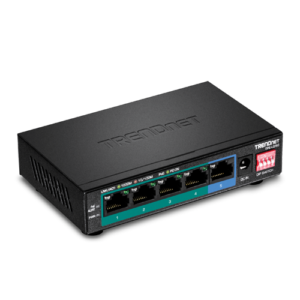 Switch 4 x RJ45 Gigabit Long Range 200m PoE+, 1 x RJ45 Gigabit – TRENDnet TPE-LG50