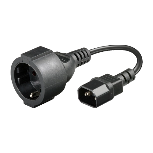 Cablu alimentare IEC – SCHUKO, 20 cm IEC-SCHUKO-20