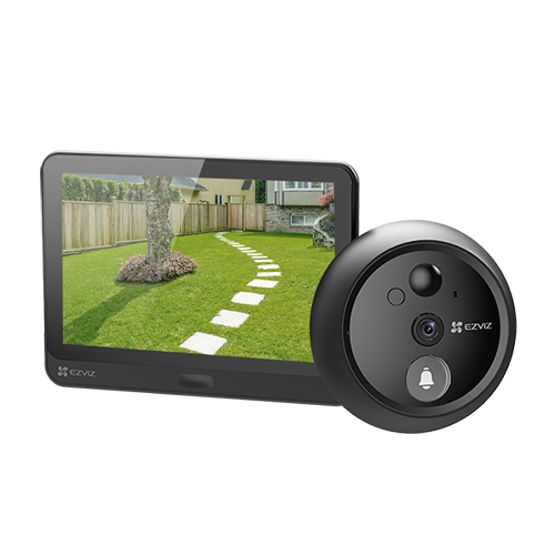 Exemplu din categoria Sonerii si vizoare: Vizor electronic smart EZVIZ, Wi-Fi, FullHD 1080P, monitor 4.3 inch, acumulator 4600mAh, slot SDcard CS-HP4(2WPFBS)
