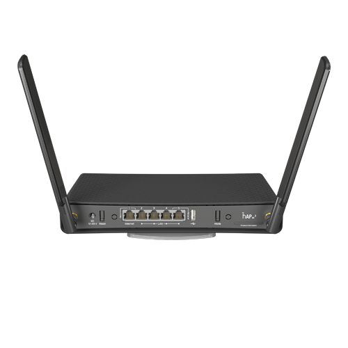 hAP ac³, 5 x Gigabit, 1 x PoE, 802.11b/g/n 2.4Ghz, 802.11ac 5Ghz, antene externe 3dBi 2.4GHz, 5.5dBi 5GHz – MikroTik RBD53iG-5HacD2HnD