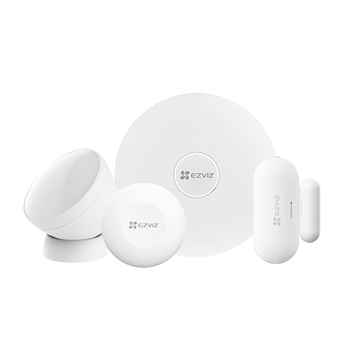 Exemplu din categoria Hub-uri si accesorii: Kit sistem de alarma Smart Home EZVIZ, comunicare Wireless ZigBee CS-B1-HomeSensorKit