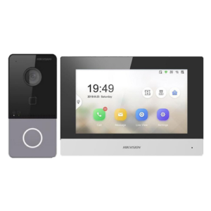 KIT videointerfon TCP/IP pentru 1 familie, monitor TFT LCD 7 inch – HIKVISION DS-KIS603-P