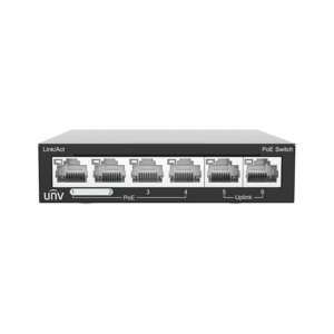 Switch 4 porturi PoE, 2 porturi uplink RJ45 – UNV NSW2020-6T-POE-IN