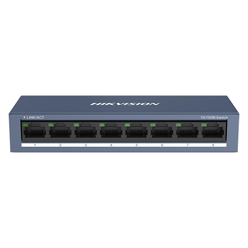 Switch L2, 8 x RJ45 10/100 Mbps, Unmanaged – HIKVISION DS-3E0108-O