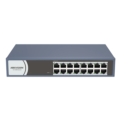 Switch L2, 16 x RJ45 10/100 Mbps, Unmanaged – HIKVISION DS-3E0116R-O
