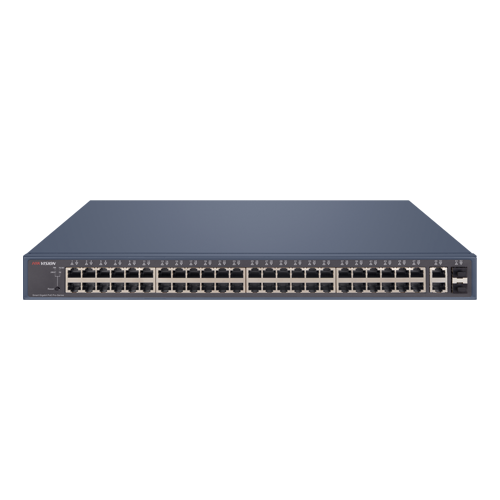 Switch 48 porturi Gigabit PoE, 2 porturi Gigabit RJ45, 2 x SFP, SMART Management – HIKVISION DS-3E1552P-SI