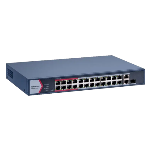 Switch 24 porturi PoE 100Mbps, 1 x Gigabit RJ45, 1 x Gigabit combo, Management – HIKVISION DS-3E1326P-EI-M