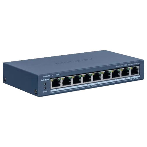 Switch 8 porturi PoE, 1 port uplink RJ45, Management – HIKVISION DS-3E1309P-EI-M