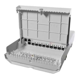 Switch netFiber 9, 4 x SFP+ 10G, 5 x SFP 1G, 1 x Gigabit (PoE-In), outdoor – MikroTik CRS310-1G-5S-4S+OUT