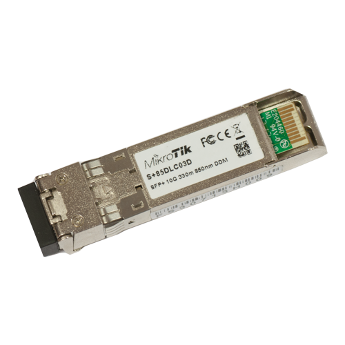 Modul SFP+, 10G, MM, Duplex LC, 300m, 850nm, Exterior – MikroTik S+85DLC03D