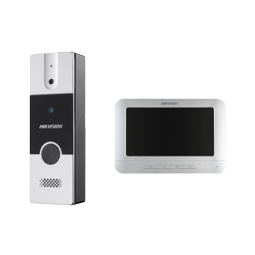 Kit videointerfon analogic 7”, conectare 4 fire – HIKVISION DS-KIS202T