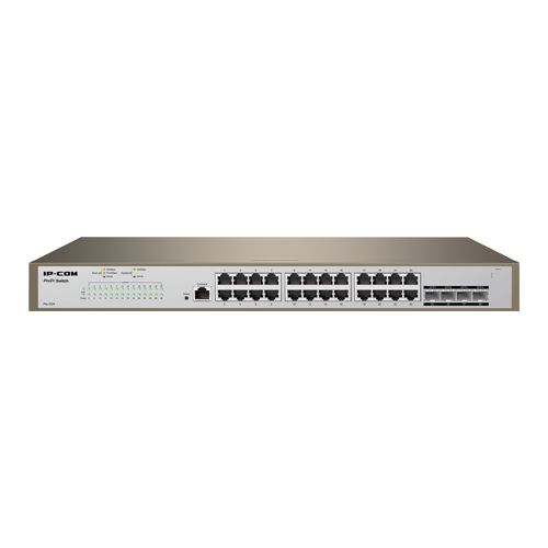 Switch 24 x RJ45 Gigabit, 4 x SFP Gigabit, 1 x RJ45 consola, Management, 1U – IP-COM PRO-S24