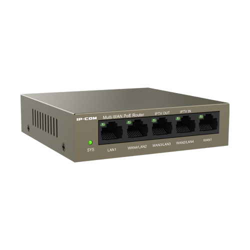 Router 4 x RJ45 Gigabit PoE+, 55W, 1 x RJ45 Gigabit, management – IP-COM M20-PoE
