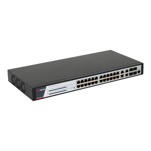 Switch 24 porturi PoE 1000Mbps, 370W, 4 porturi RJ45/SFPGigabit combo, management – HIKVISION DS-3E2528P