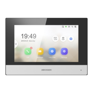Monitor videointerfon Touch Screen TFT LCD 7 inch, conectare 2 fire, Wi-fi – HIKVISION DS-KH6320Y-WTE2