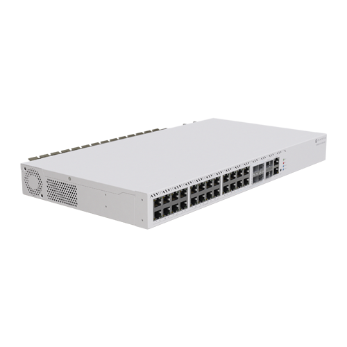 Management Switch 20 RJ45 2.5 Gigabit, 2 x QSFP+, 4 x Combo (2.5 Gigabit sau SFP+) – Mikrotik CRS326-4C+20G+2Q+RM