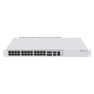 Management Switch 20 RJ45 2.5 Gigabit, 2 x QSFP+, 4 x Combo (2.5 Gigabit sau SFP+) – Mikrotik CRS326-4C+20G+2Q+RM