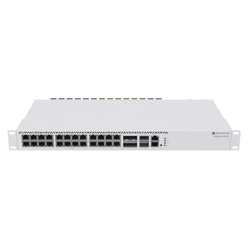 Management Switch 20 RJ45 2.5 Gigabit, 2 x QSFP+, 4 x Combo (2.5 Gigabit sau SFP+) – Mikrotik CRS326-4C+20G+2Q+RM