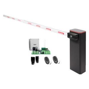 KIT complet bariera acces AUTO / 4 m, montaj universal ST/DR, lampa semnalizre – MOTORLINE TURBO-4+ZUM75HTSL-4-KIT
