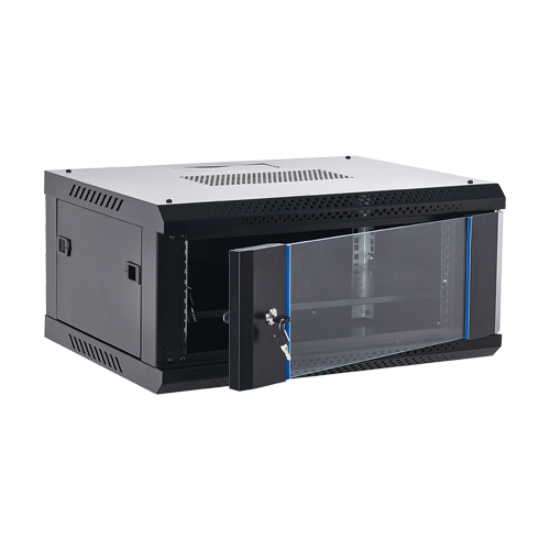 Rack perete 4U 19” 600×450, capacitate incarcare 60 Kg, negru – ASYTECH Networking ASY-4U-6045WL