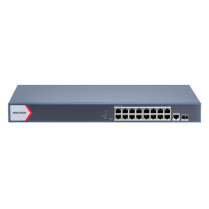 Switch 16 porturi PoE Gigabit, 1 porturi RJ45 Gigabit, 1 port SFP Gigabit, Smart Management – HIKVISION DS-3E1518P-EI-M