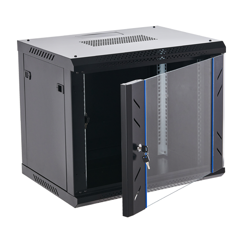 Rack perete 9U 19′ 600×450, capacitate incarcare 60 Kg, negru – ASYTECH Networking ASY-9U-6045WL
