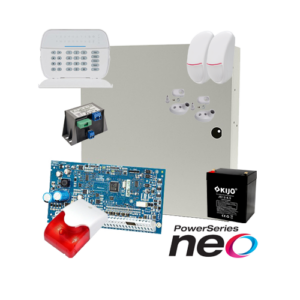 Kit alarma la efractie DSC NEO cu sirena interioara KIT2016INT