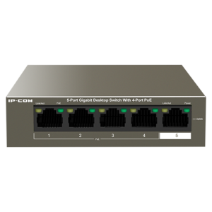 Switch 4 x RJ45 Gigabit PoE, 1 x RJ45 Gigabit – IP-COM G1105P-4-63W