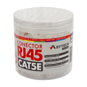 Mufa RJ-45 UTP Cat.5e, 50µ (100 buc) RJ45-CAT5E-50U-JAR