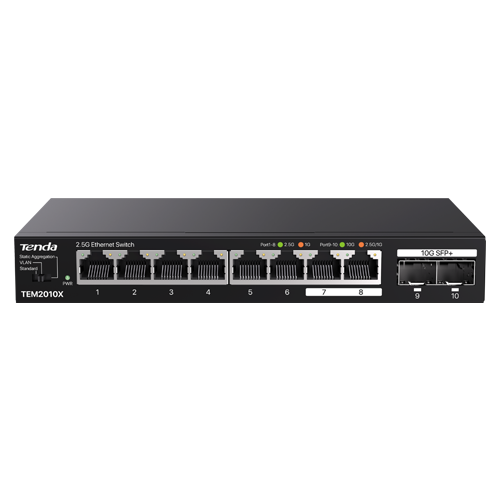 Switch 8 x RJ45 2.5G, 2 x SFP+ 10G – TENDA TND-TEM2010X
