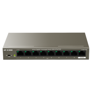 Switch 8 x RJ45 Gigabit PoE, 1 x RJ45 Gigabit Uplink – IP-COM G1109P-8-102W