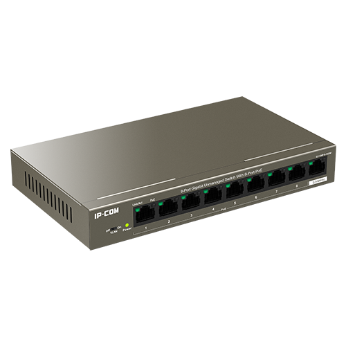 Switch 8 x RJ45 Gigabit PoE, 1 x RJ45 Gigabit Uplink – IP-COM G1109P-8-102W