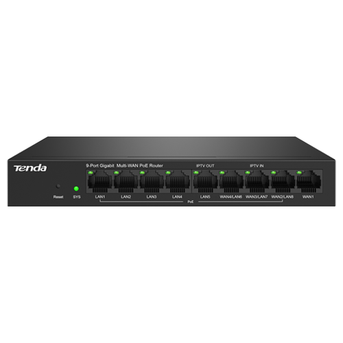 Router 8 x RJ45 1G, PoE+, 1 x WAN, Gigabit, Web Management – TENDA TND-G0-8G-POE