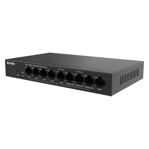 Router 8 x RJ45 1G, PoE+, 1 x WAN, Gigabit, Web Management – TENDA TND-G0-8G-POE
