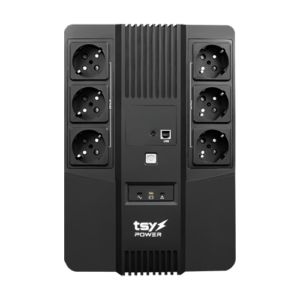 UPS TSY Power, 600VA/360W, LED, AVR-repornire automata, Management, 6 x Schuko, 2 x RJ45, 1 X USB type B TSY-D-0K6-LED