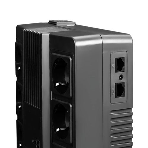 UPS TSY Power, 1000VA/600W, LCD, AVR-repornire automata, Management, 8 x Schuko, 2 x RJ45, 1 X USB type B TSY-D-1K0-LCD