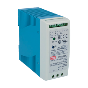 Sursa de alimentare in comutatie, 27.6V / 0.95A + 0.5A, sina DIN, backup – MEAN WELL DRC-40B