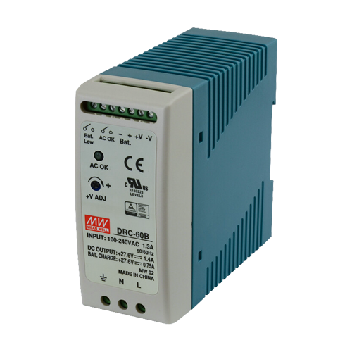 Sursa de alimentare in comutatie, 27.6V / 1.4A + 0.75A, sina DIN, backup – MEAN WELL DRC-60B