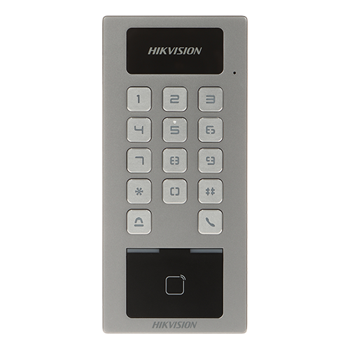 Terminal control acces si interfon cu tastatura, cititor card, Bluetooth, Wi-Fi, Alarma – HIKVISION DS-K1T502DBWX