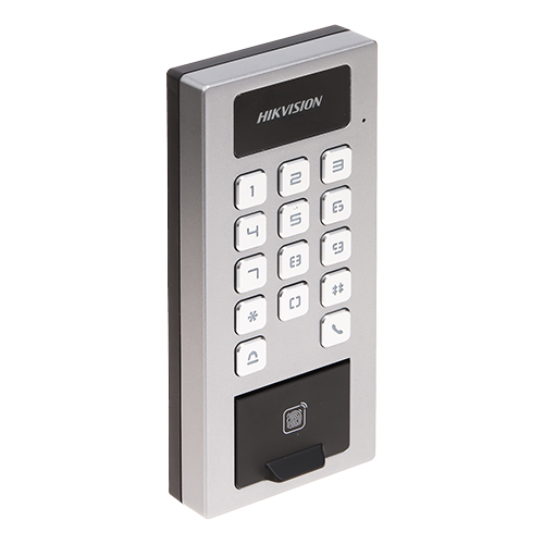 Terminal control acces si interfon cu tastatura, cititor card, amprenta, BT, Wi-Fi – HIKVISION DS-K1T502DBFWX